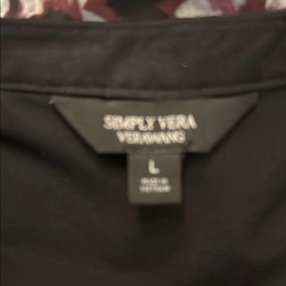Simply Vera Vera Wang Black and Purple Fit and Flare Midi Dress - Picture 10 of 13